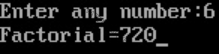 C program to find factorial of any number using recursion
