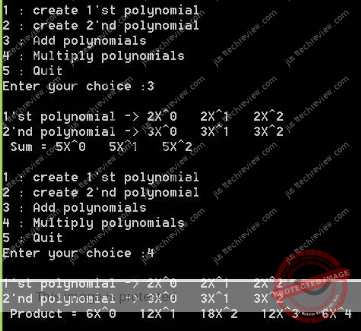 C Program for Addition and Multiplication of Polynomial Using Arrays or Linked List
