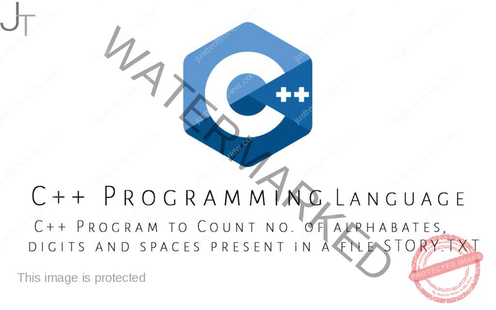 C Program To Count No Of Alphabets Digits And Spaces Present In A File Story Txt Just Tech