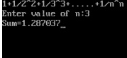 C++ program to find the sum of series 1+1/2^2+1/3^3+…..+1/n^n