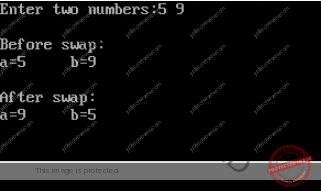 C++ program to swap two numbers using class