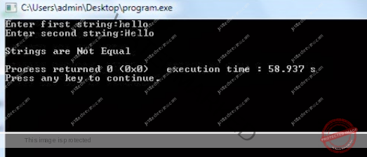 C++ Program That Defines a Class String and Overload == Operator to Compare Two Strings [Operator Overloading Concept]