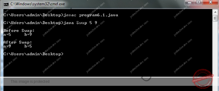 Java program to swap two numbers