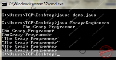 Escape символы java