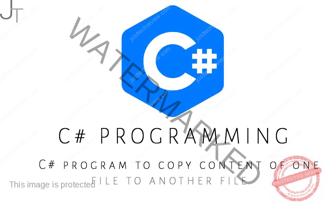 C# program to copy content of one file to another file