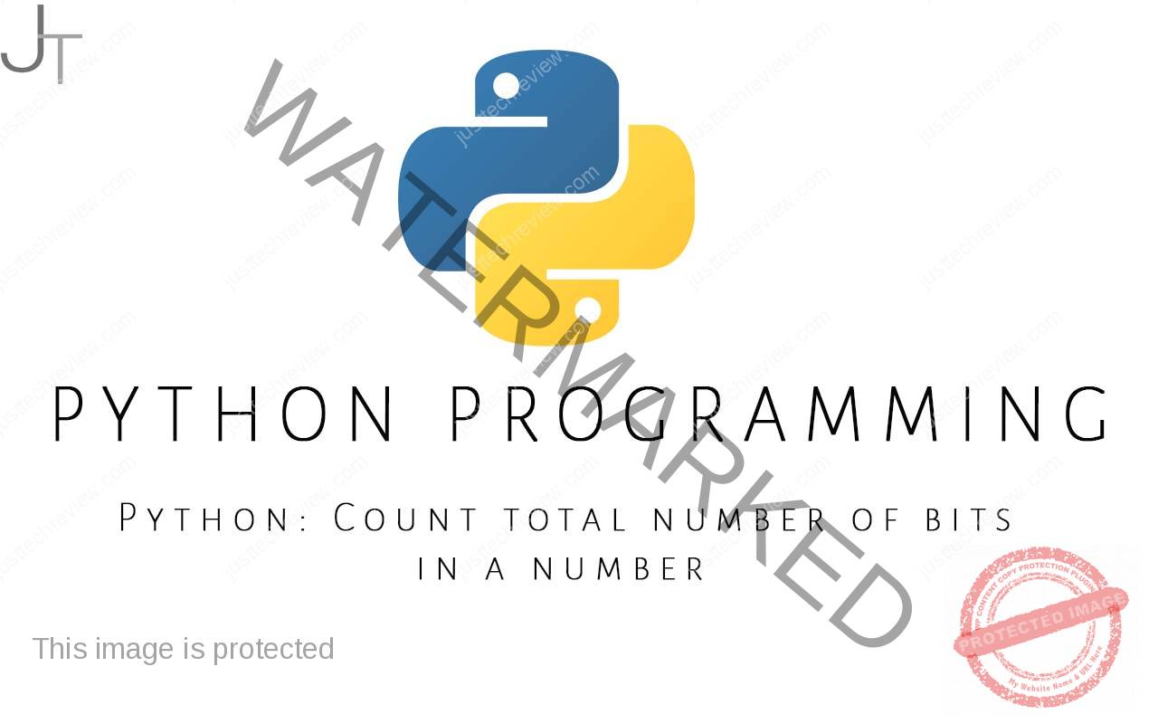 Python: Count total number of bits in a number