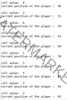 Snakes and ladder (Single player) in Python