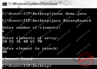 Program for Binary Search in Java