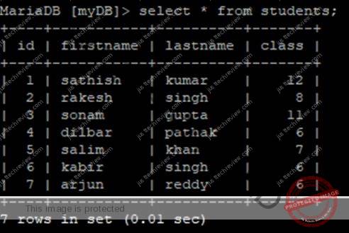 PHP example to fetch data from MySQL (MariaDB) database using PDO function