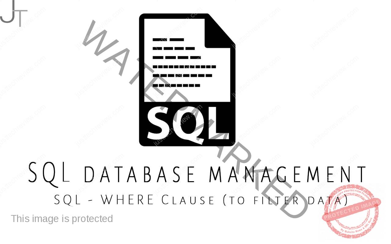 SQL - WHERE Clause (to filter data)