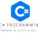 C# program to delete a text file