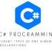 C# different types of one dimensional array declarations