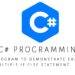 C# program to demonstrate example of multiple if else statement