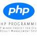 PHP minor project for Student Result Management System